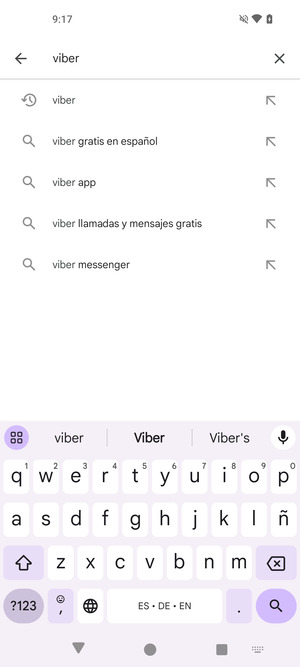 Introduzca el nombre de la aplicación y seleccione Buscar
