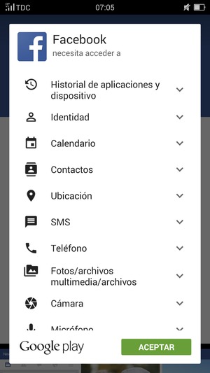 Seleccione ACEPTAR