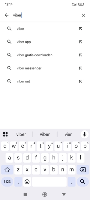 Voer de app-naam in en selecteer Zoeken