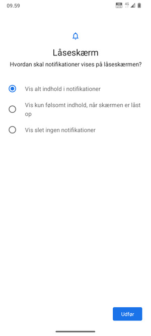 Vælg din foretrukne mulighed og vælg Udfør