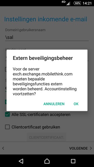 Selecteer OK