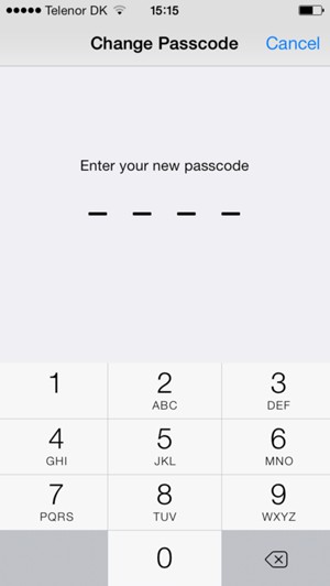 Enter your new passcode