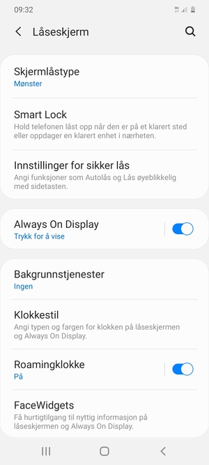 Telefonen din er nå sikret med en skjermlås