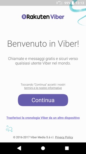 L'app è pronta per l'uso