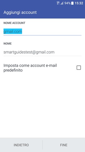 Scegli un nome per il tuo account e inserisci il tuo nome. Seleziona FINE