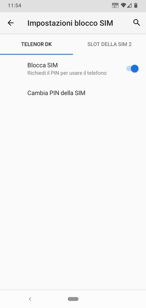 Seleziona Public e Cambia PIN della SIM