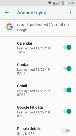 Make sure Contacts is selected and select the Menu button