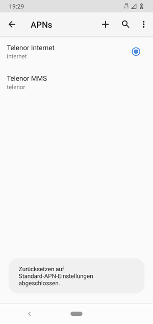 Wählen Sie Neuer APN