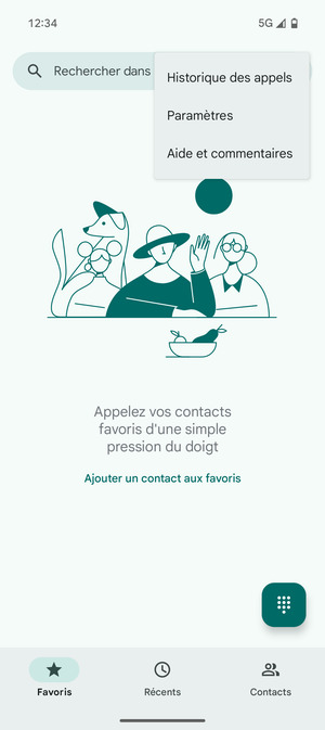 Sélectionnez Paramètres