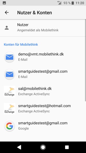 Wählen Sie Ihr Google Konto