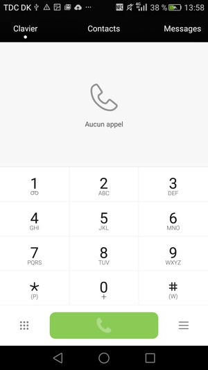 Appuyez longuement sur le numéro 1