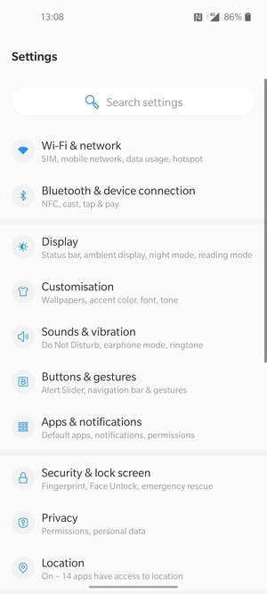 Select Security & lock screen