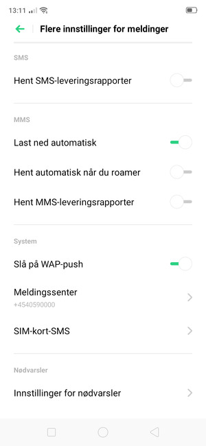 Velg Meldingssenter