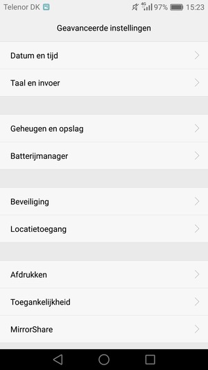 Selecteer Batterijmanager