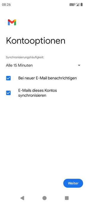 Wählen Sie Weiter