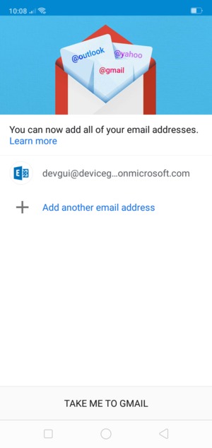Select TAKE ME TO GMAIL