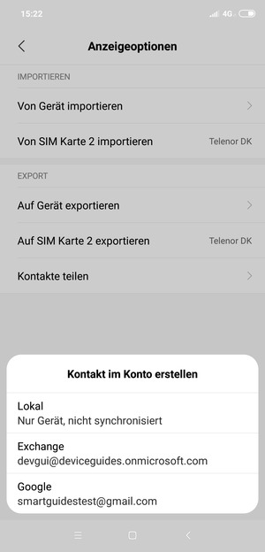 Wählen Sie Ihr Google Konto