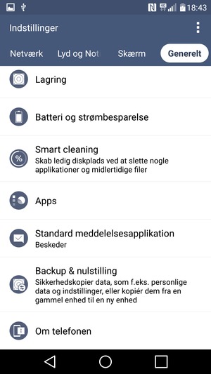 Scroll til og vælg Backup & nulstilling