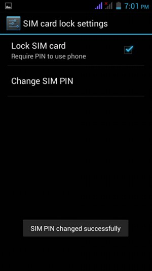 Your SIM PIN has been changed