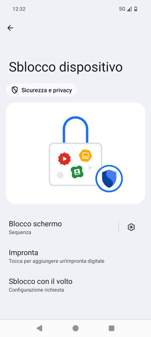 Il tuo telefono è ora protetto dal blocco schermo