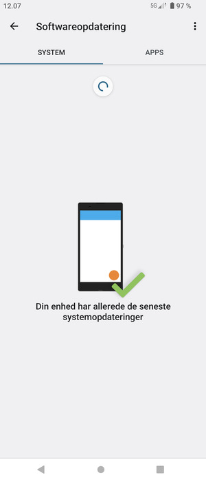 Afvent at søgningen er afsluttet