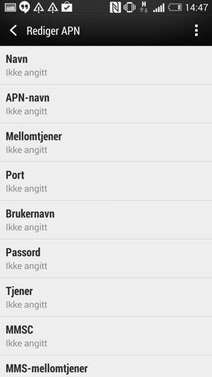 Skriv inn internett-informasjon
