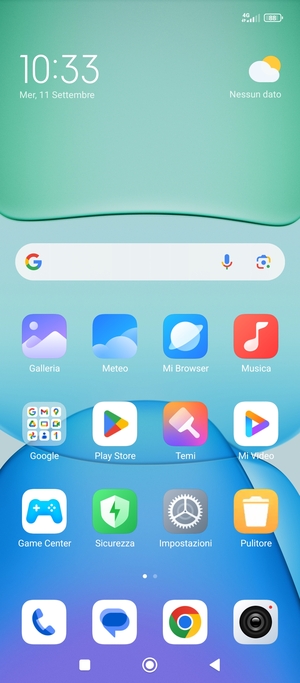 Seleziona il tasto App recenti