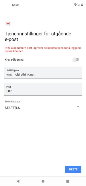 Velg Sikkerhetstype