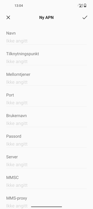 Skriv inn MMS-informasjon