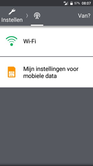 Selecteer Wi-Fi