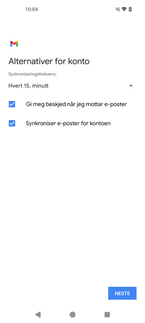 Velg NESTE