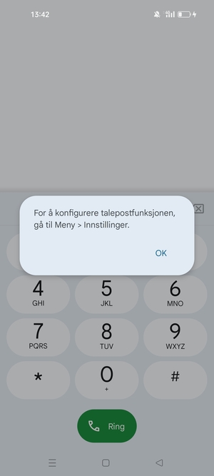 Hvis personsvar ikke er innstilt, velg OK
