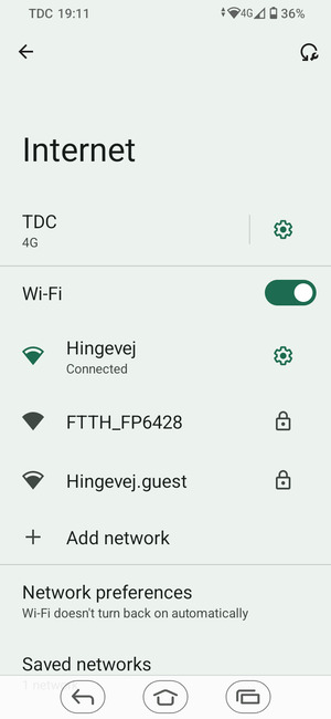 You are now connected to the Wi-Fi network