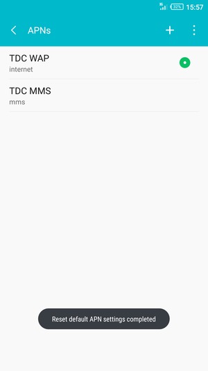 Your phone will reset to default Internet and MMS settings