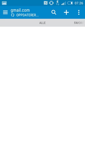Gmail/Hotmail er klar til bruk