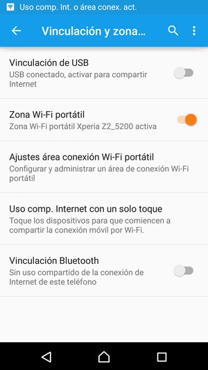 El teléfono ha sido configurado para su uso como módem