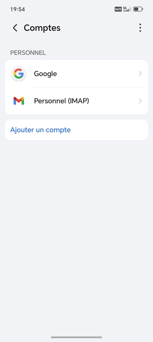 Sélectionnez Google