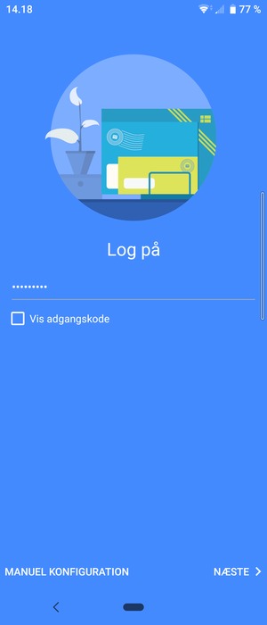 Indtast din Hotmail adgangskode og vælg NÆSTE
