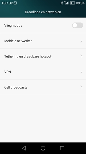 Selecteer Mobiele netwerken