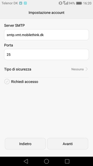 Deseleziona la casella di controllo Richiedi accesso e seleziona Avanti