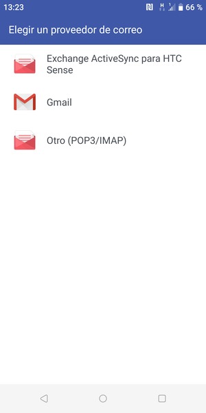 Seleccione Otro (POP3/IMAP)