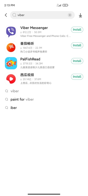 Select the app