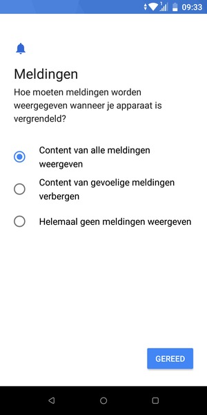 Selecteer uw voorkeursoptie en selecteer GEREED