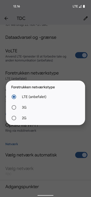 Vælg din foretrukne mulighed
