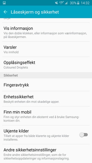 Bla til og velg Andre sikkerhetsinnstillinger