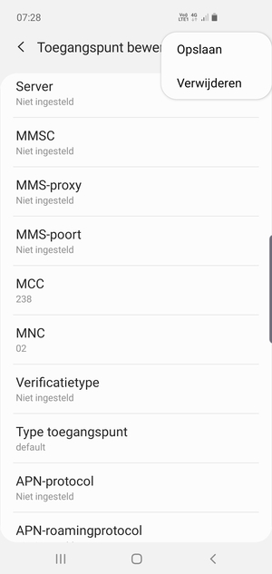 Selecteer Opslaan