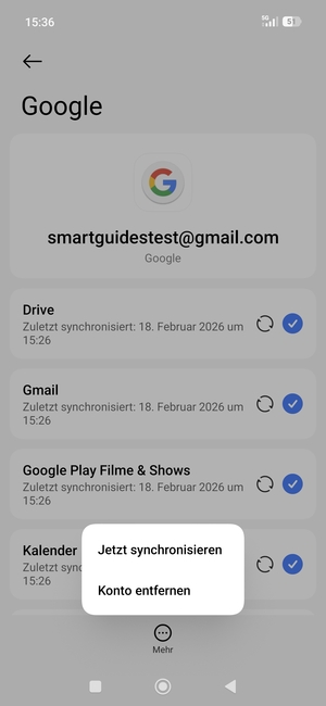 Wählen Sie Jetzt synchronisieren