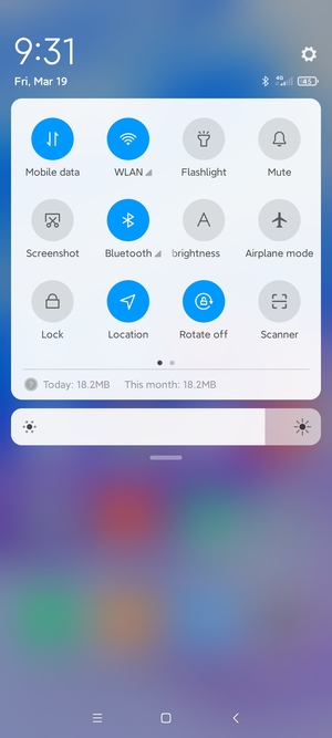 Turn off WLAN and Bluetooth