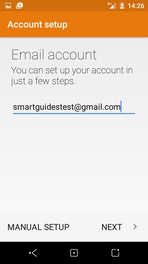 Enter your Gmail or Hotmail address and select NEXT