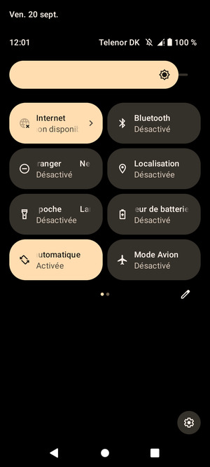 Régler la luminosité au niveau souhaité